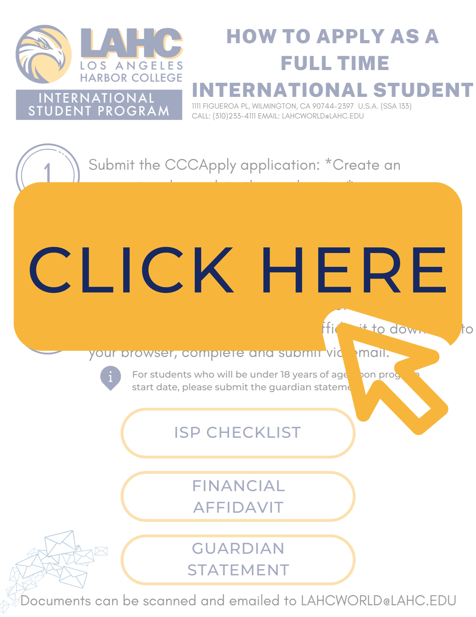 Apply as a Full Time International Student Button