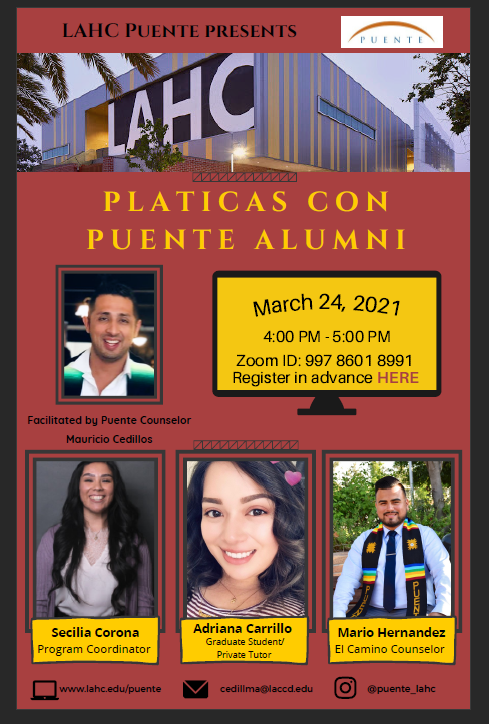 Platicas con Puente Alumni Flyer