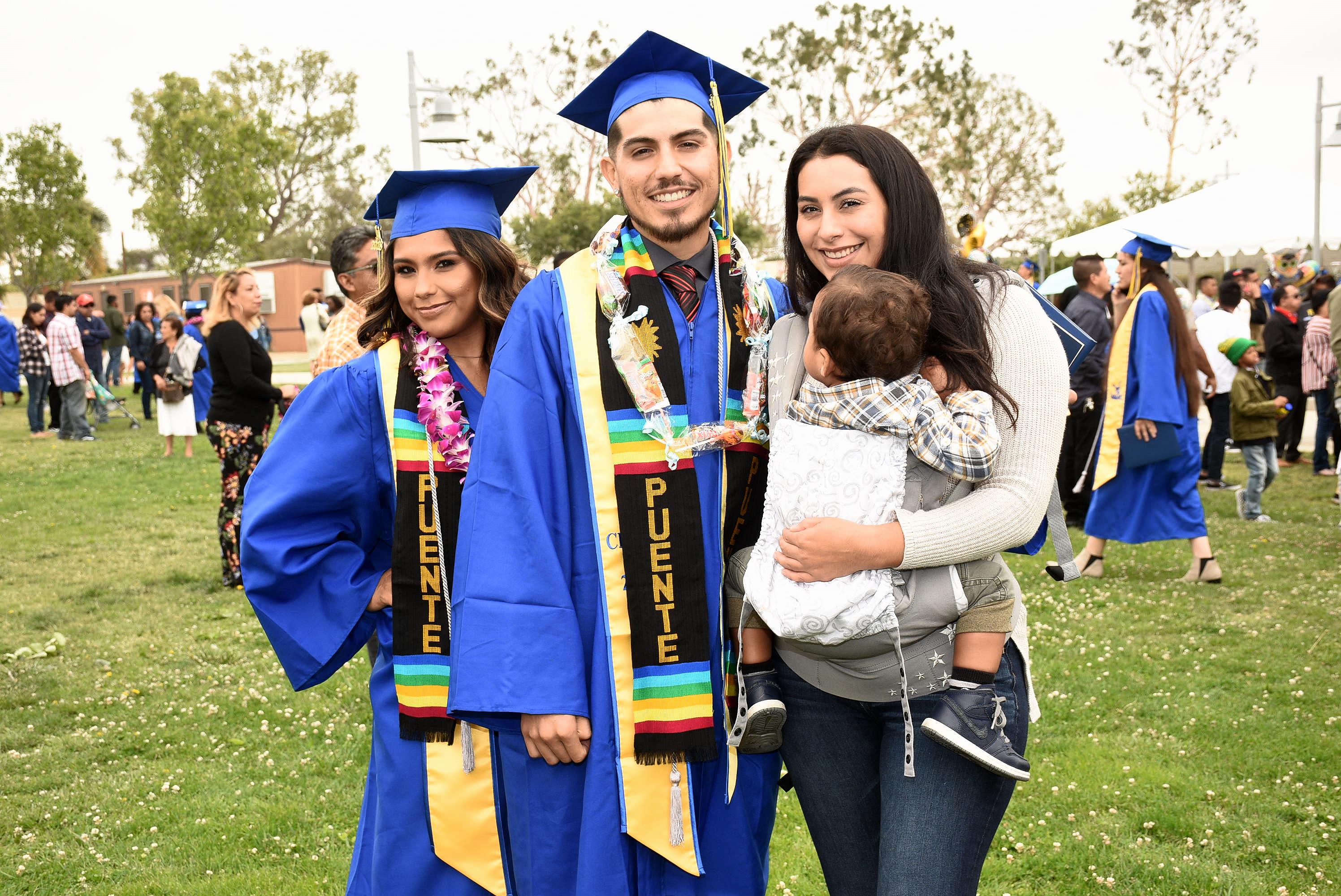 Puente Graduates with Their Family