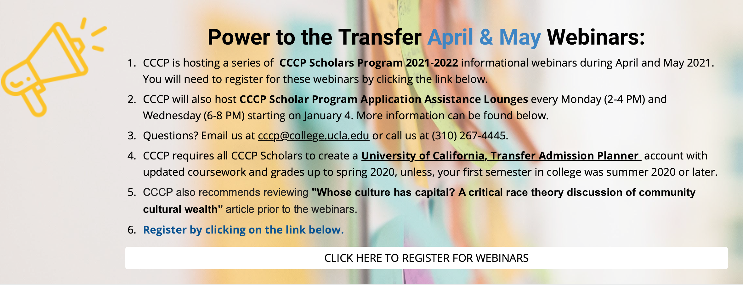 Transfer April and May Webinars Information Image 