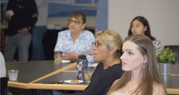 students attentively listening
