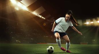 Female Athlete playing soccer