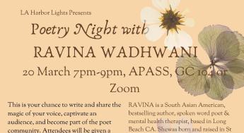 Wadhwani Poetry Night Flyer