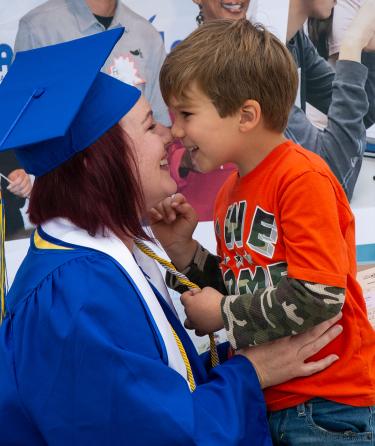 Mother and Son at Graduation