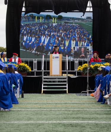 stage view of graduation