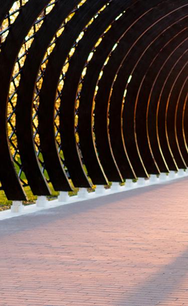 Sunset View Through a Tunnel