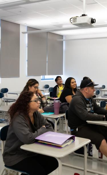 Students and Teacher in Classroom