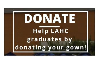 Donate your cap and gown flyer