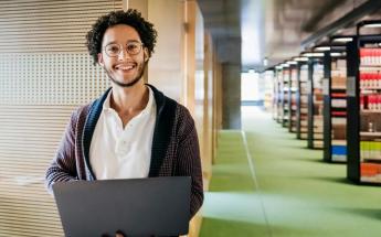 Worker with Computer