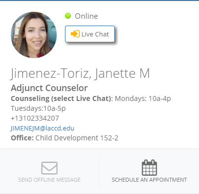 Contact Information of Janette Jimenez