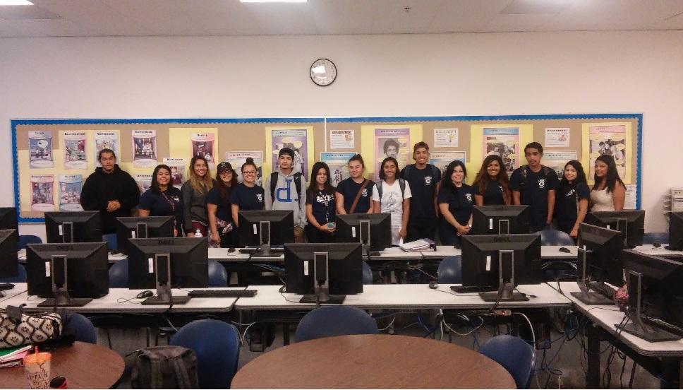 Students Taking a Photo in the Computer Room