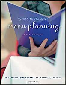 Menu Planning Cover Book