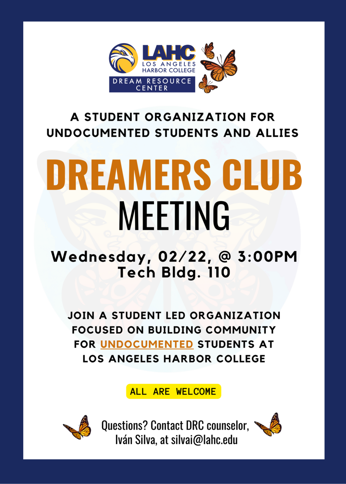 Dreamers Club meeting flyer