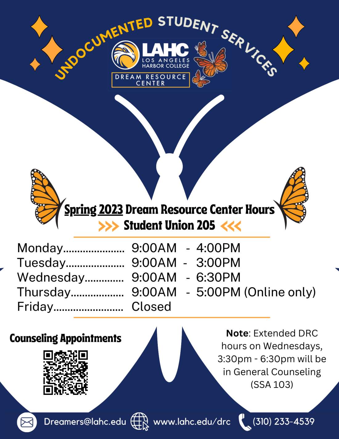spring 2023 dream resource center hours