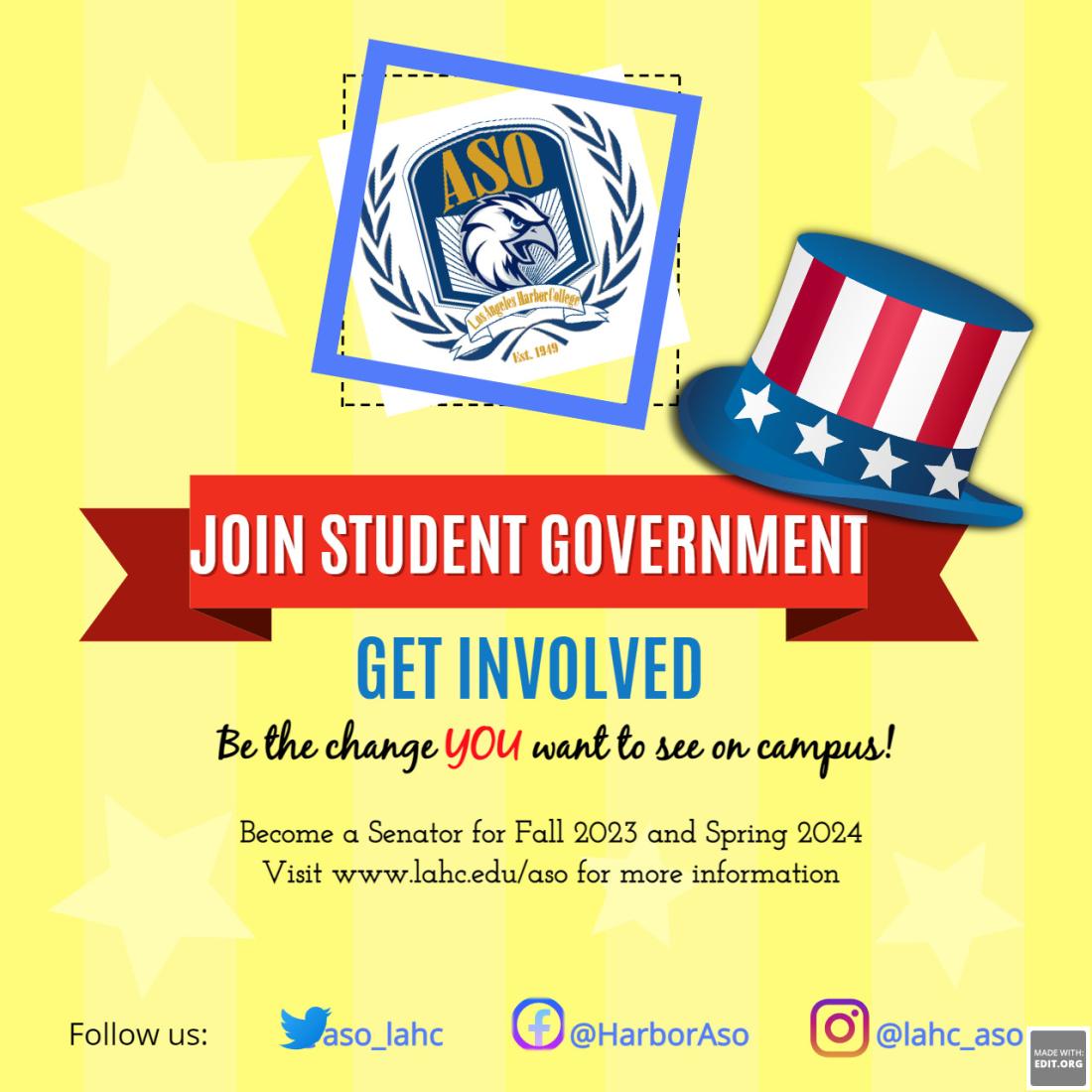 Get involved - Join student government
