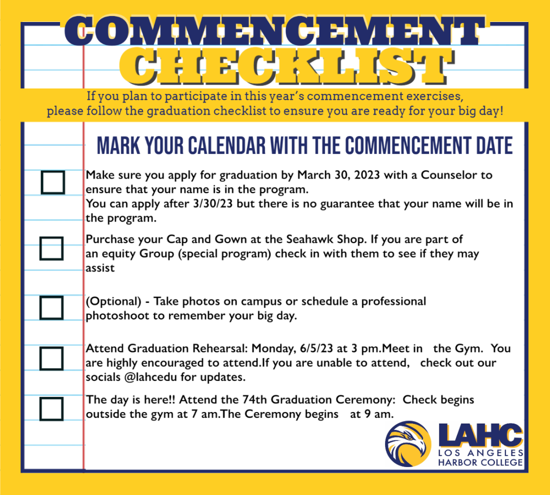 Graduate Checklist