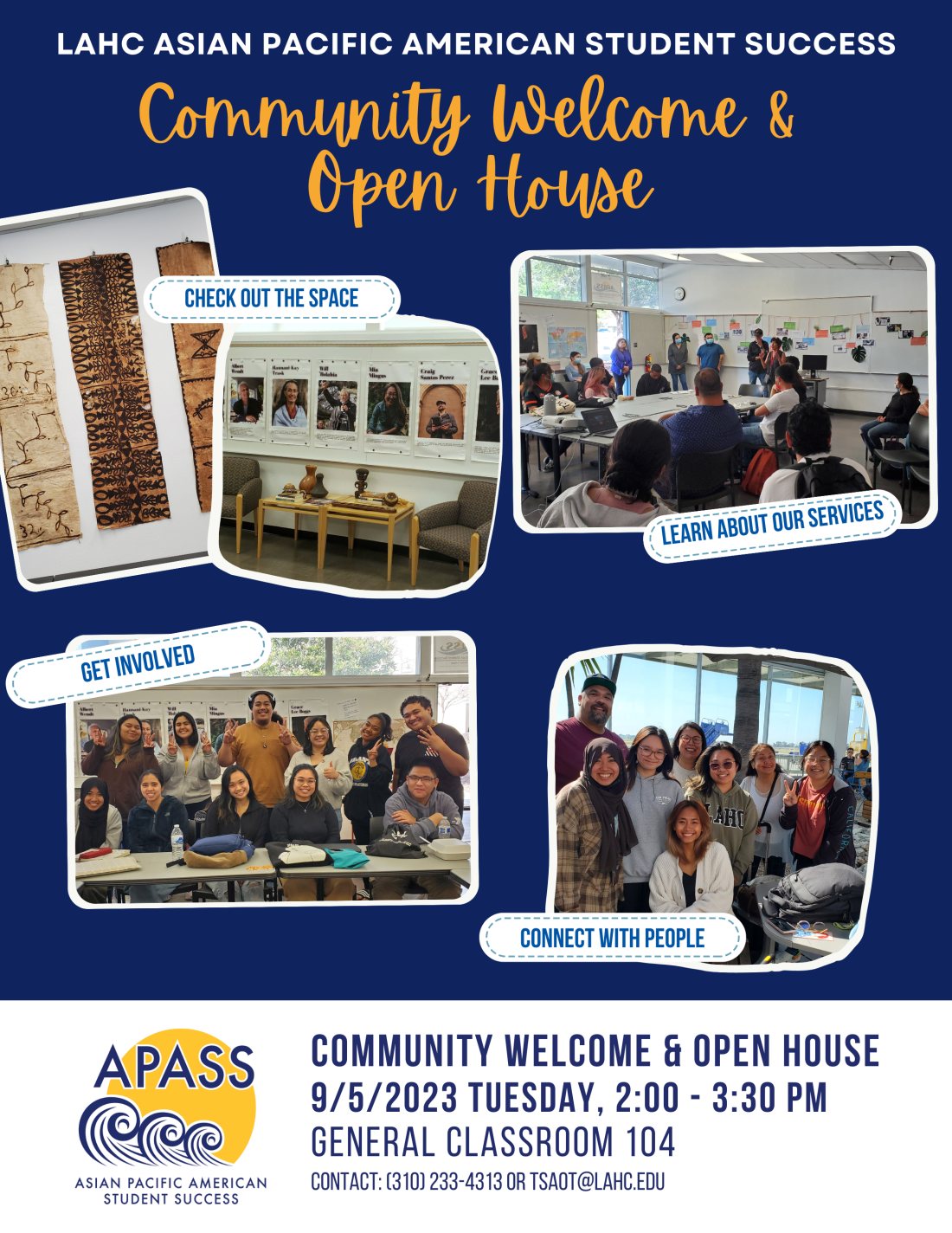Flyer for Community Welcome & Open House for 9/5/2023 at 2 PM 