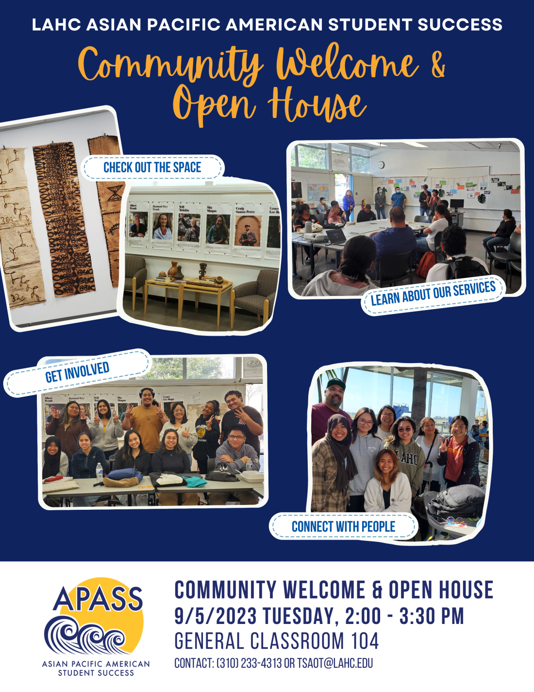 Flyer for Community Welcome & Open House for 9/5/2023 at 2 PM