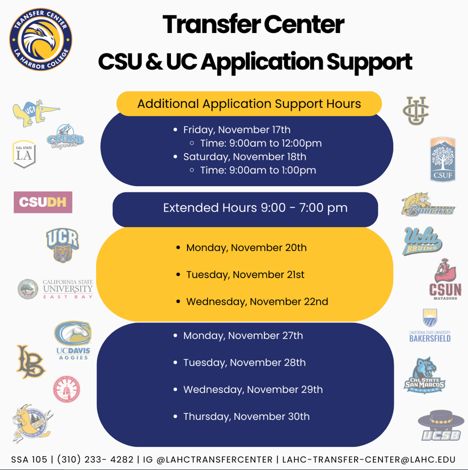 CSU & UC Application Support at The Transfer Center