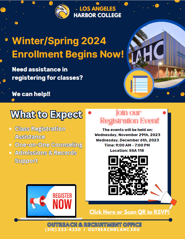 Winter/Spring 2024 Registration Event LAHC