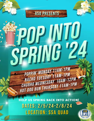 Pop Into Spring 24' - ASO event calendar