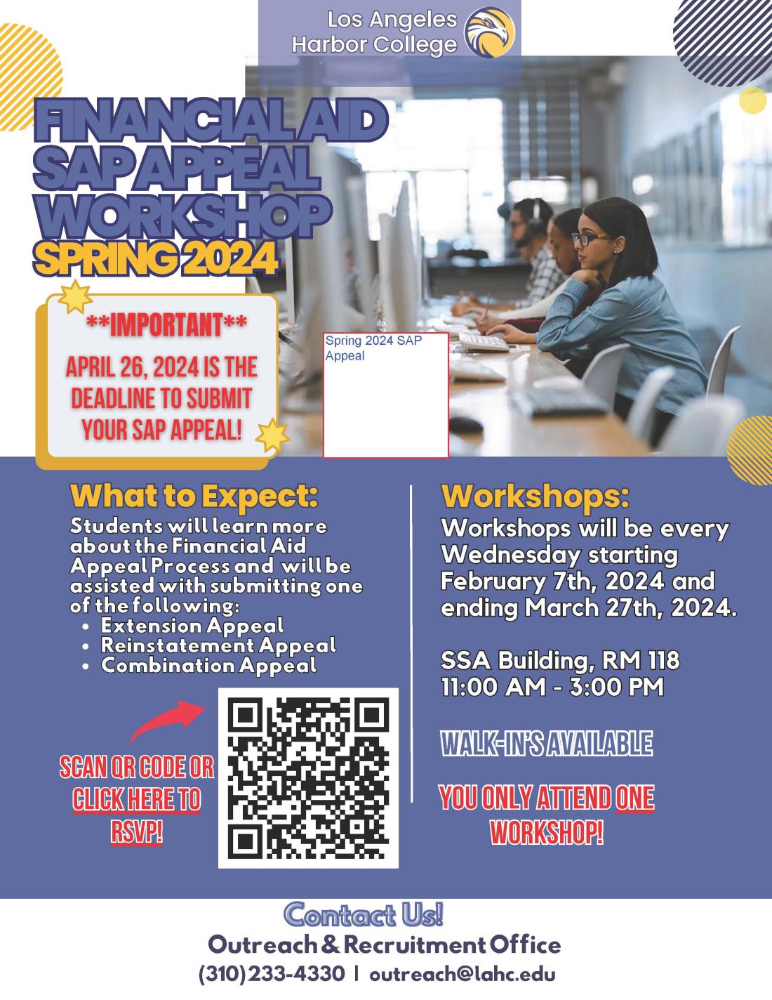 SAP Appeal Flyer - Spring 2024 workshops