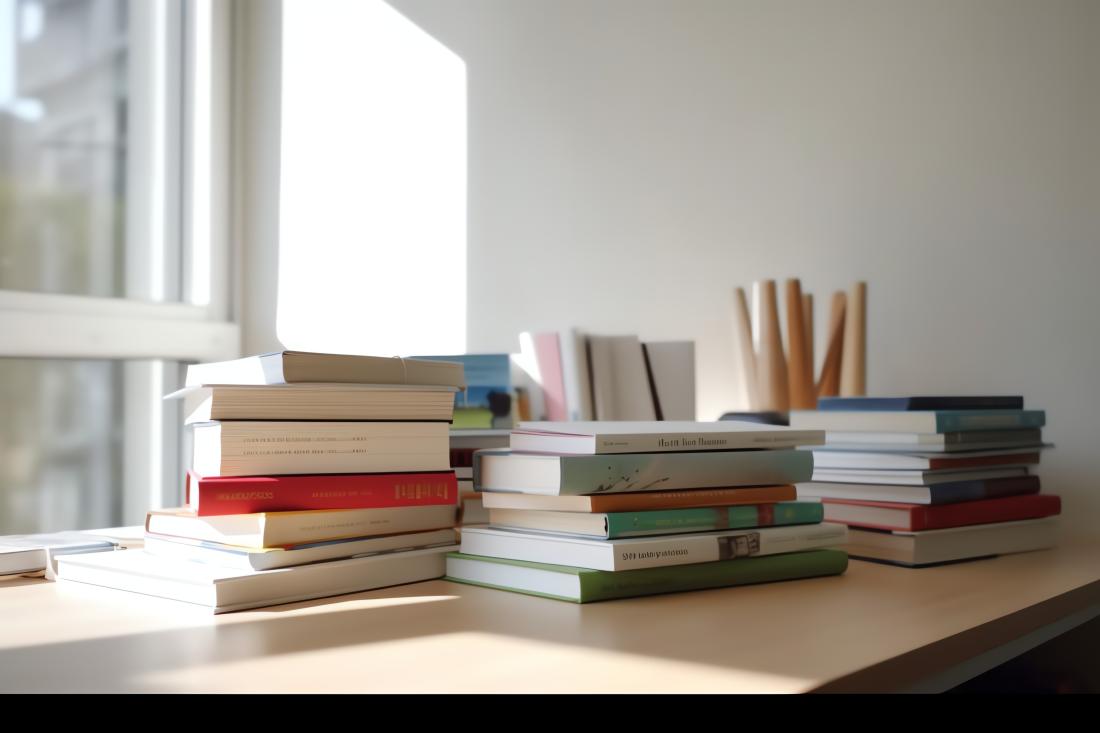 Books on Desk image for Style Guide