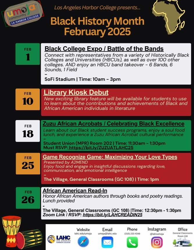 List of Balck History Month Events 20025