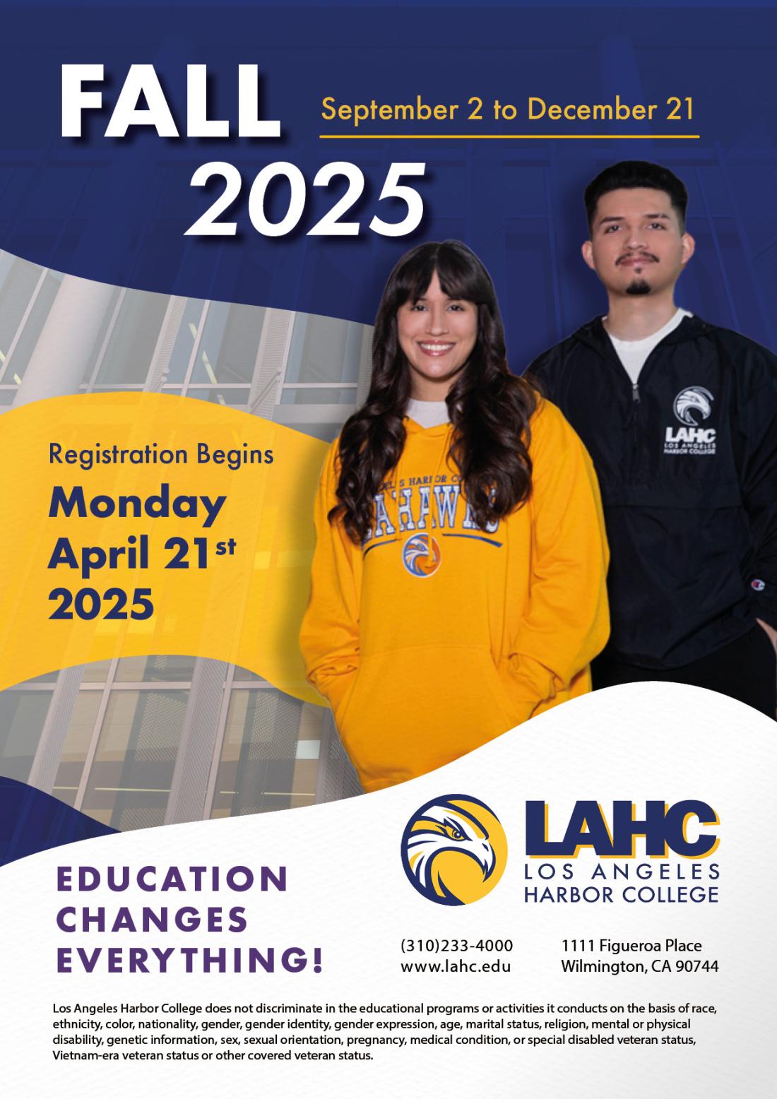 LAHC FALL 2025 SCHEDULE COVER