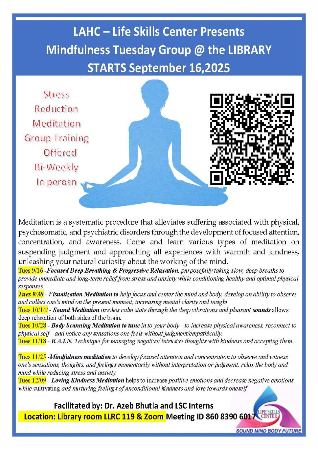 Fall 2025 Mindfulness Tuesday