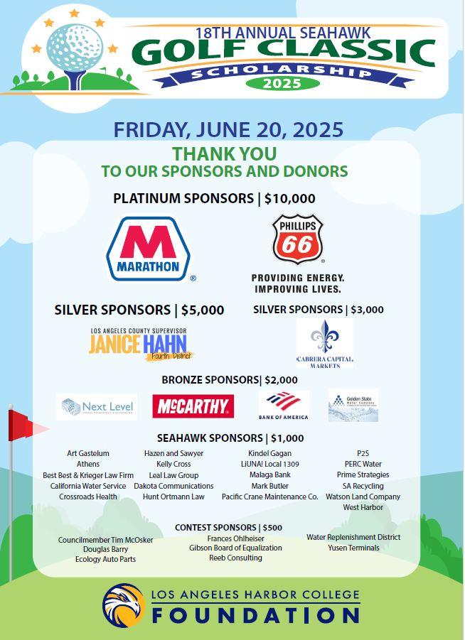 Golf Tournament 2025 Sponsors