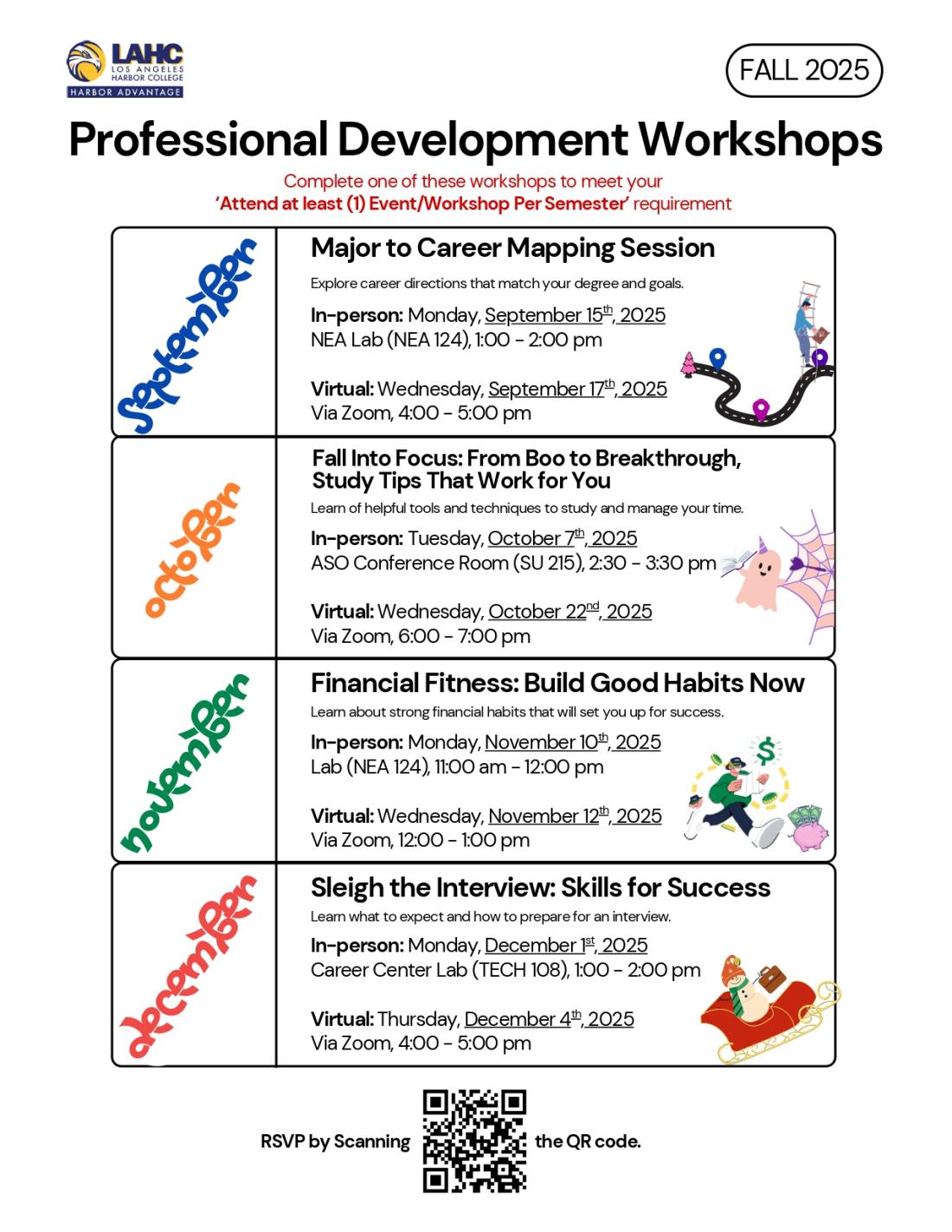 Professional Development Workshops F25 HA