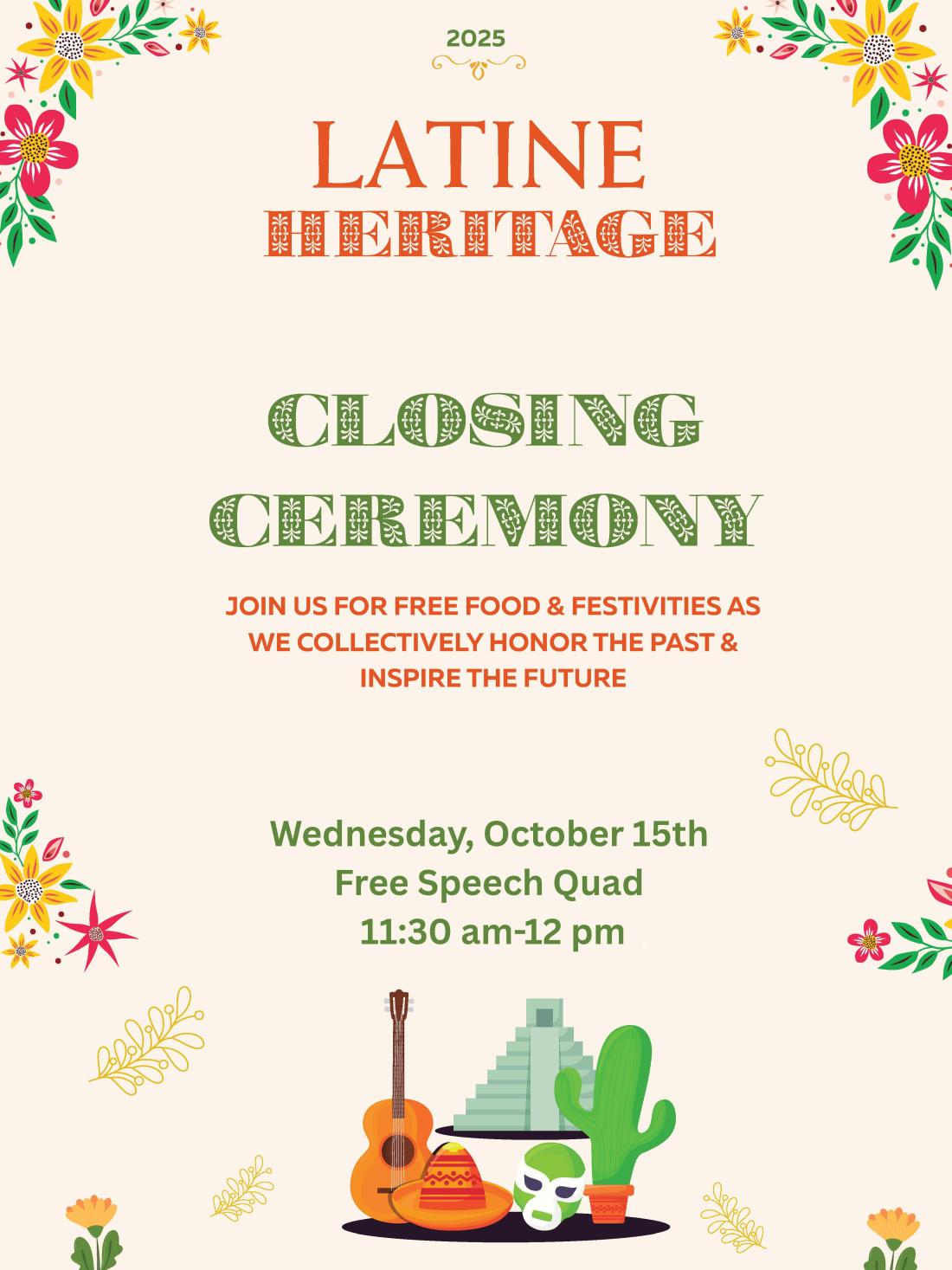 Closing Ceremony Flyer
