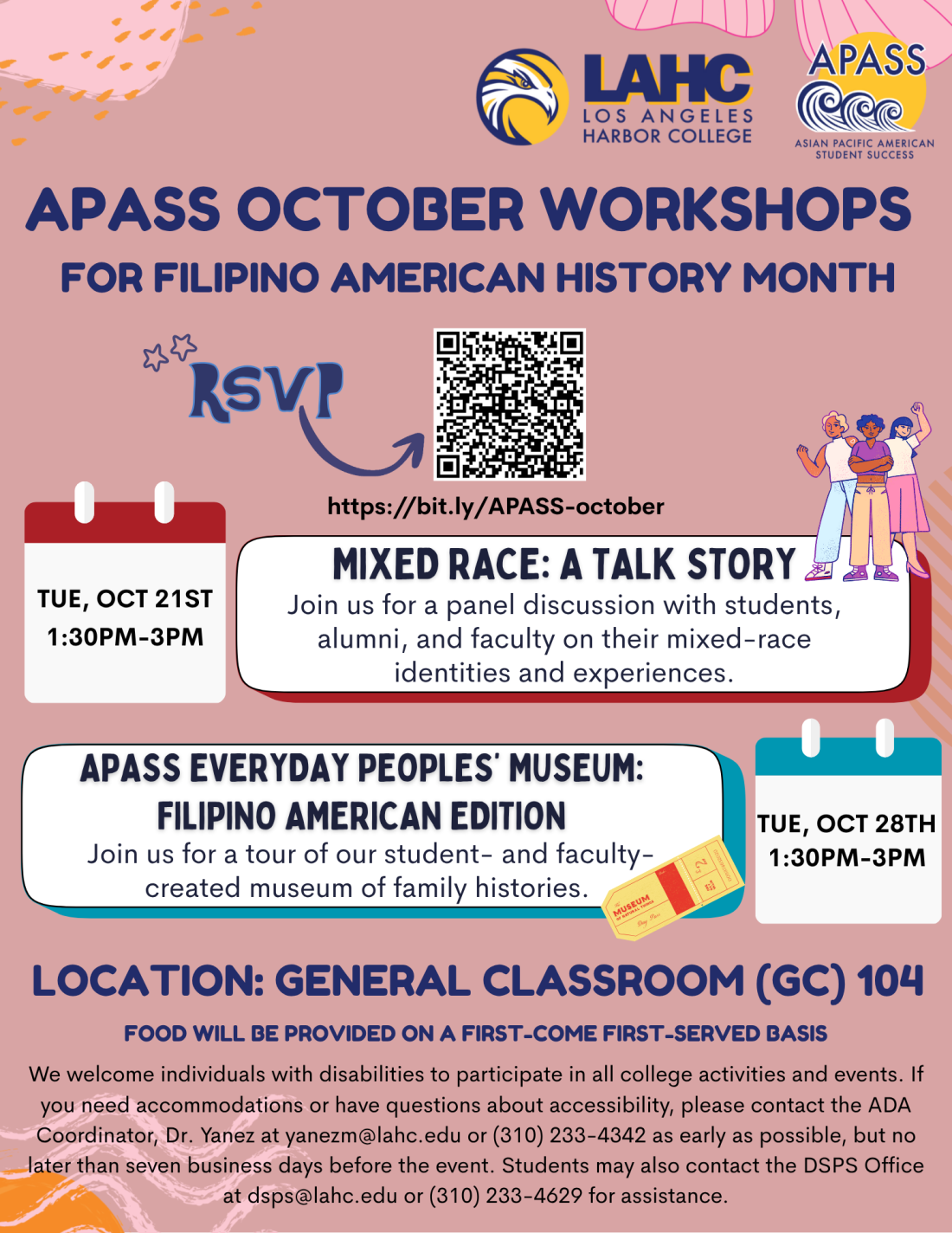 FINALAPASS October Workshops