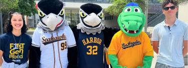 Students with Mascots