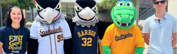 Students with Mascots