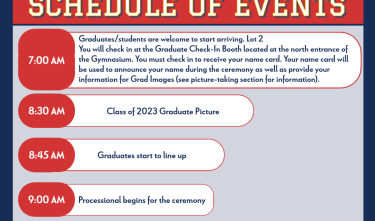 Graduation Day Schedule